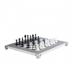 Ensemble Manopoulos Classique Aluminium Noir/Blanc 36cm